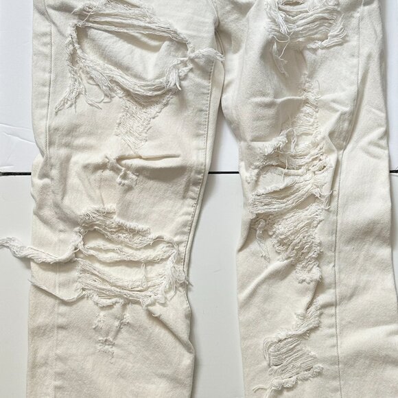 White, distressed, Boyfriend Jeans by Free People - Picture 2 of 4
